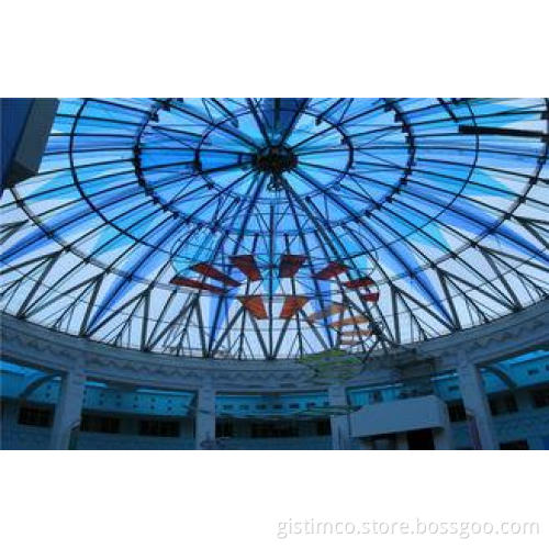 Colored Flat / Curved Tempered Glass For Skylight Decorativ
